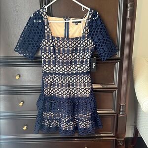 Lulus Navy Lace Dress